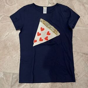 J.crew crewcuts pizza shirt with glittery sequins sz 14